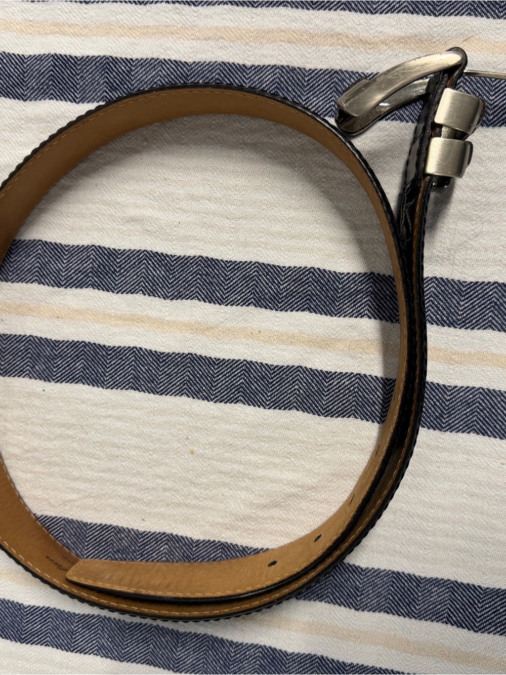 Mezlan Genuine Leather Dress Belt Black Size 34 90 Made in Spain Men’s